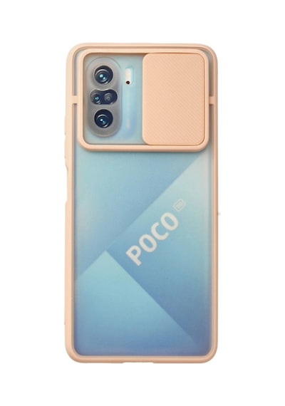 Poco F3 Kılıf Palm Buzlu Kamera Sürgülü Silikon - Pembe İtdark32137