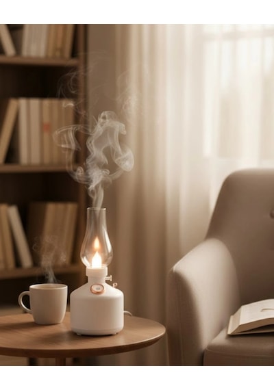 Mey İthalat Retro Led Işıklı 1200 Mah Şarjlı Aroma Difüzörü 280 Ml Su Kapasiteli