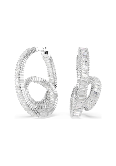 5727113 Swarovski Küpe Matrıx:pe Hoop Twısted Whı/rhs Metalik