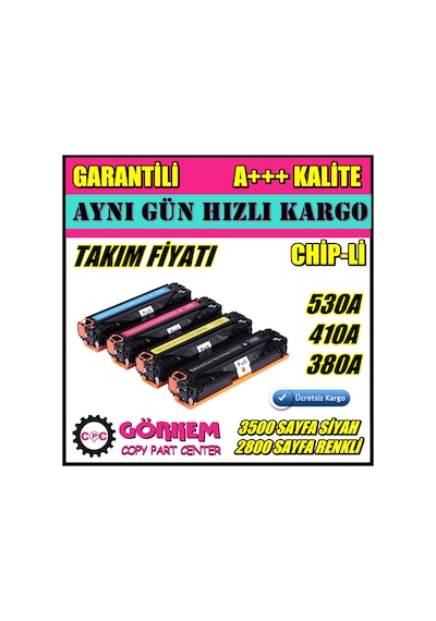 Hp Cc530A Uyumlu Toner Takım (304A)
