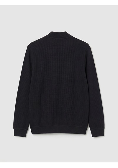 Lc Waikiki Lc Waıkıkı Siyah Kolej Yaka Erkek Fermuarlı Sweatshirt