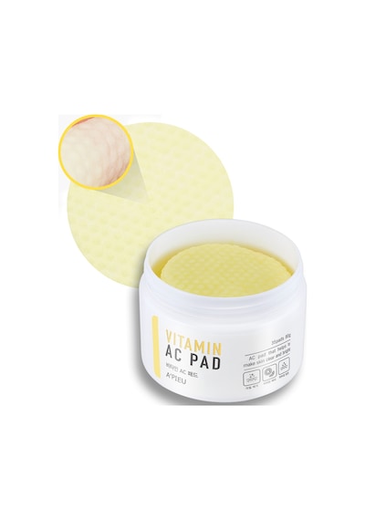 Missha A'PIEU Vitamin AC Pad Vitamin İçerikli Canlı ve Pürüzsüz Görünüm Kazandıran Pamuk Ped 35 Adet