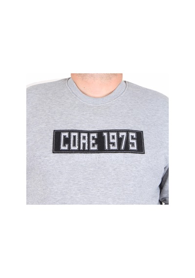 Moc Grande Mocgrande Erkek Büyük Beden Sıfır Yaka 3ip Sweat Core 1975 24209 Grı Melanj Gri Melanj