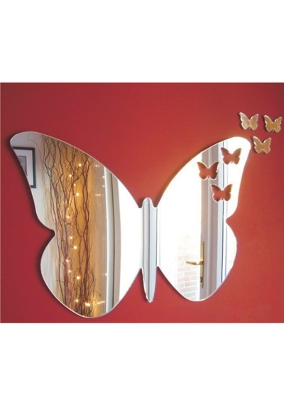 M3 Decorium Papilion Dekoratif Ayna Gümüş