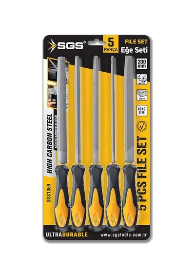 Sgs1359 - 5 Parça Düz Üçgen Yuvarlak Kare Eğe Seti Takımı