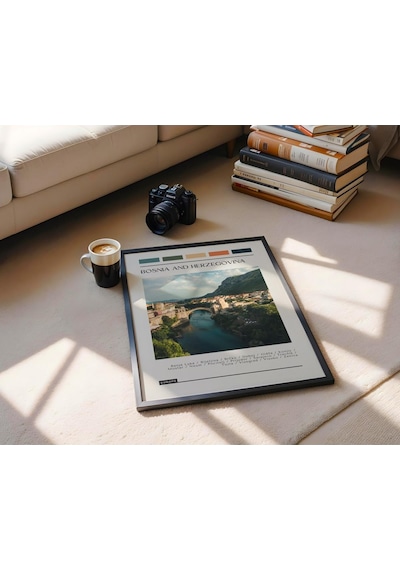 Travel Art Çerçevesiz Poster, Modern Dekoratif Çerçevesiz Poster, Tablo, Bosnia, 30 X 40