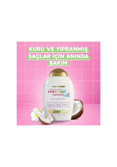 OGX Coconut Miracle Oil Yıpranma Karşıtı Sülfatsız Şampuan 385 ml