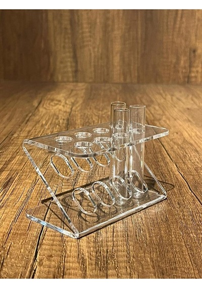 Z Tasarım Şeffaf 8'li Tüp Standı Tüp Sporu 12 75 Mm Için Uyumlu
