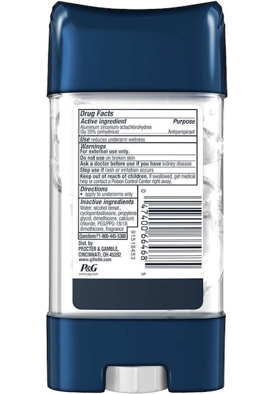 Gillette Ultimate Cool Wave Antiperspirant Deodorant Jel 107GR