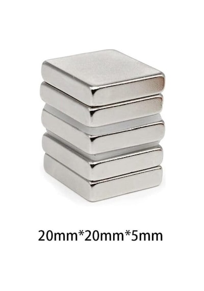 Hdg Kare Neodyum Mıknatıs Magnet Çap: 20x20x5 Mm - 1 Adet