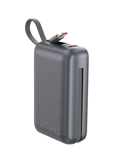 Wiwu As-182 Samsung Uyumlu Galaxy Pro Max Serisi Type-c Lightning Çıkışlı Powerbank Pd 45w 20000mah Gri