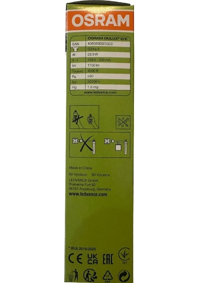 Osram Dulux D/e 26w 840 4000k Gün Işığı 4 Pinli G24q-3 Duylu