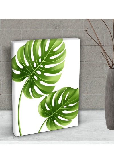 Bk Gift Green Plant Tasarımlı Dekoratif Mini Kanvas Tablo 15X20Cm (506660584)