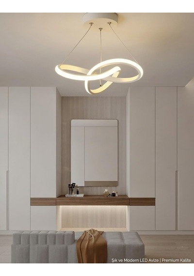 Lzy Avize Store Modern Led Avize, Beyaz, Sarkıt Tasarım, Salon, Mutfak Ve Antre İçin Şık Aydınlatma Diğer