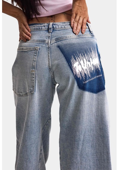 Kadın Kot Rengi 4s6-89 Low Relaxed Fit Esnek Kumaş Tasarım Denim Jean Mavi Kadın Kot Rengi 4s6-89 Low Relaxed Fit Esnek Kumaş Tasarım Denim Jean Mavi