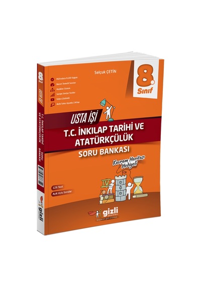 Gizli Yayınları 2025 8. Sınıf İnkılap Tarihi Usta İşi Soru Bankası + Kavram Haritası