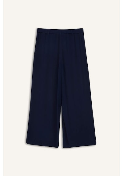 Defacto Culotte Geniş Paça Krinkıl Viskon Kapri C9565ax25smnv135 Lacivert