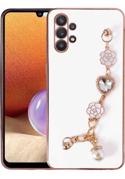 Galaxy Uyumlu A32 4g Kılıf El Tutamaçlı Kamera Korumalı Tchs Taka Silikon Kapak - Siyah Siyah