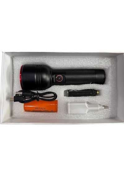 Powerdex Pd-6900 Zoomlu Şarjlı El Feneri 20w 2000 Lümen Siyah