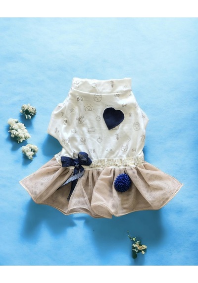Kemique Navy Creamy Tütülü Köpek Elbisesi