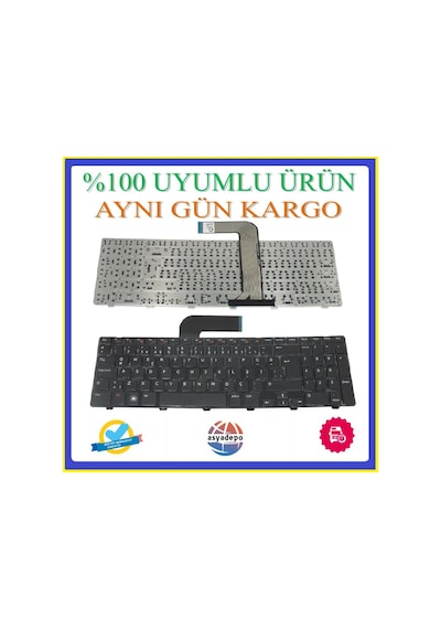 Dell Uyumlu Inspiron N5110-5218 Klavye Siyah Tr