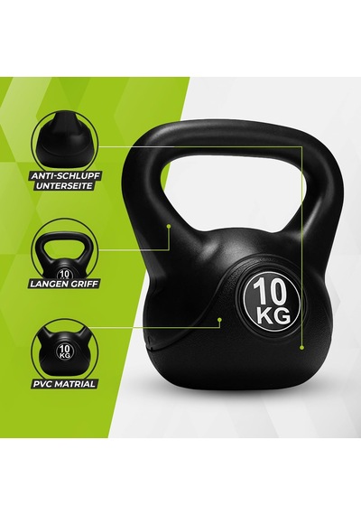 Pvc Kettlebell 10 Kg Siyah