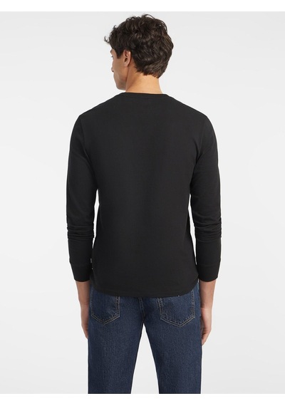 Jeans Siyah Erkek T-shirt M4yı54k8hm0jblk Gj Ls Cn Slım Amerı Siyah