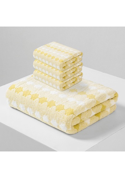 Aileler Ve Misafirler İçin Uygun Dayanıklı Ve Uzun Ömürlü Mikrofiber Malzemeli 4 Adet Banyo Havlusu Yellow Diğer