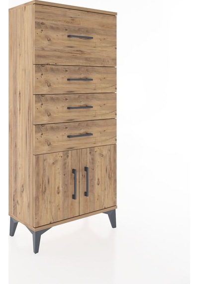 Hyperion Dolap 4 Çekmeceli 2 Kapaklı 60x44x134 Çam-çam Çam Hyperion Dolap 4 Çekmeceli 2 Kapaklı 60x44x134 Çam-çam Çam