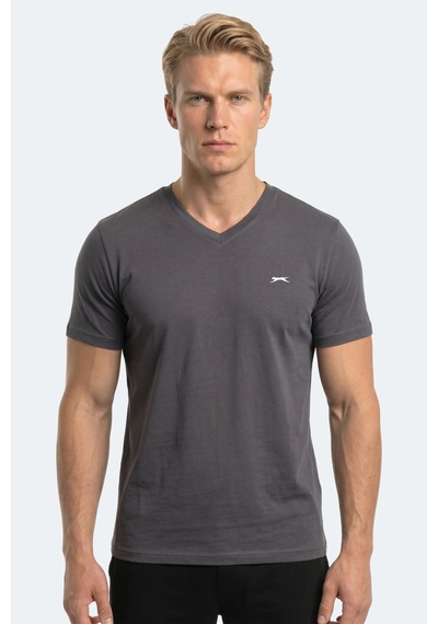 Slazenger Rıvaldo T Erkek Koyu Gri Tişört