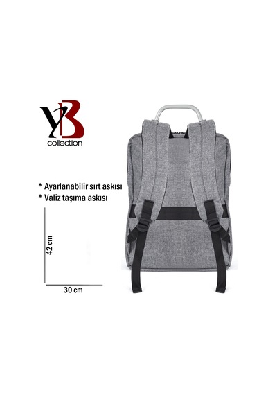 Yb Collection AL3095-2024 15.6 inc Notebook Sırt Çantası Gri