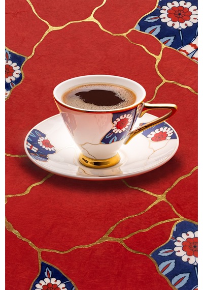 Emsan Kintsugi 6 Kişilik Kahve Fincan Takımı 100 Ml Multicolor