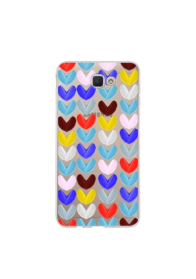 Samsung Galaxy J7 Prime İle Uyumlu 1mm Slim Fit Water Color 1 Baskılı Şeffaf Kılıf Şeffaf