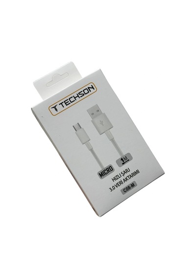 Techson Micro Usb 2.4a Hızlı Şarj Kablo Usb 3.0 Veri Aktarımı 1m C08-m