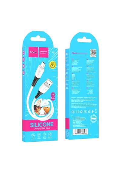 Hoco X82 Micro USB to USB 2.4 A Silikon Data ve Şarj Kablosu