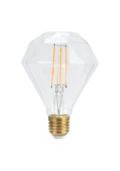Filament Ampul, Vintage Led Ampul 4w Elmas Şekilli Led Filament Ampul E27 - Sarı Işık