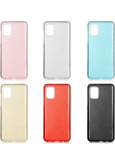 Galaxy Uyumlu A31 Kılıf Zore Shining Silikon Kırmızı