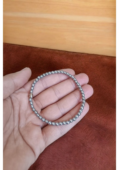 Hematit Bilekliği Açık Gri Erkek Bilekliği Açık Gri Hematit Bilekliği Açık Gri Hematit Bilekliği