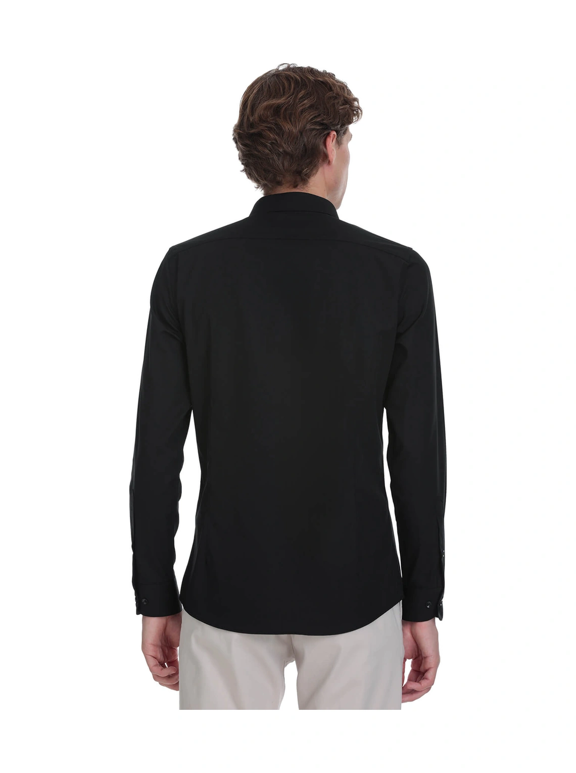 Hatemoğlu Siyah Slim Fit Slim Yaka Pamuklu Uzun Kollu Gömlek 4111999 Hatemoğlu Siyah Slim Fit Slim Yaka Pamuklu Uzun Kollu Gömlek 4111999