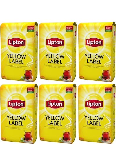Lipton Yellow Label Siyah Dökme Çay 6 x 1 KG