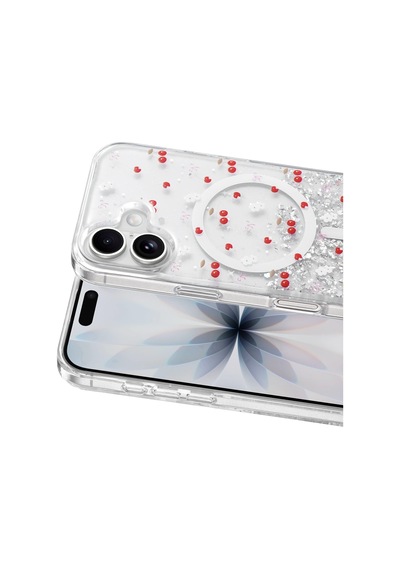Onegif Apple İphone 17 Misk Simli Magsafe Kapak - Desen 5 - Desen 5