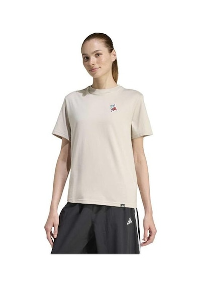 Adidas Soft Sport Kadın Beyaz Yuvarlak Yaka Tişört Beyaz