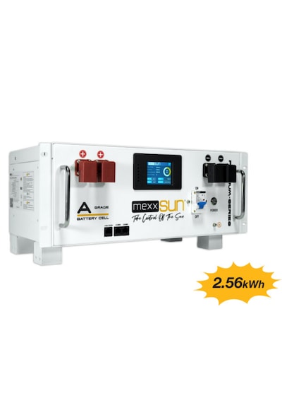 Mexxsun 25.6 Volt-100ah 2.56kwh Lifepo4 Kaset/rack Tipi Lityum Akü