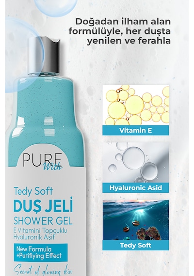 İkili Set: Vücut Sütü 250 Ml + E Vit. Okyanus Özlü Hyaluronik Asitli Duş Jeli 400 Ml Okyanus