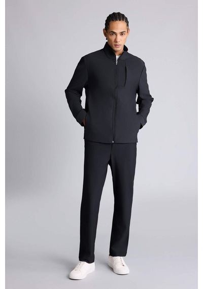 Defacto Defactofit Standart Fit Dik Yaka Fermuarlı Sweatshirt F7635ax25aubk81 Siyah