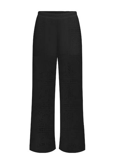 Only Onllıan Lace Kadın Pantolon Geniş Paça Dantel Detaylı Şık Günlük Siyah
