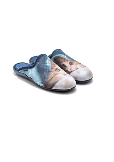 Twigy Kitten Kadın Ev Terliği Mavi 36/41 AA0065 Çok Renkli