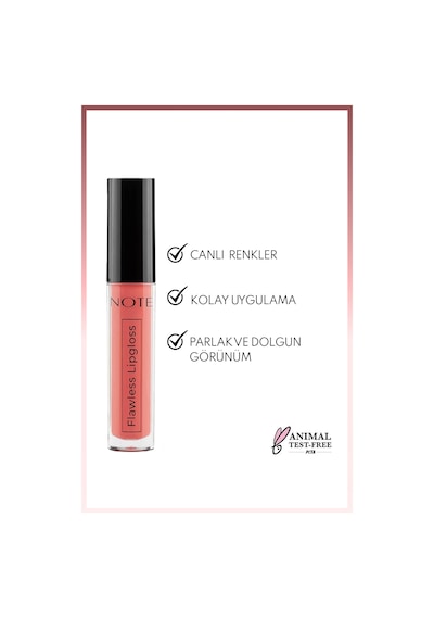 Note Cosmetique Flawless Lipgloss Nemlendirici Dudak Parlatıcısı - 06 Tasty Candy - Pembe