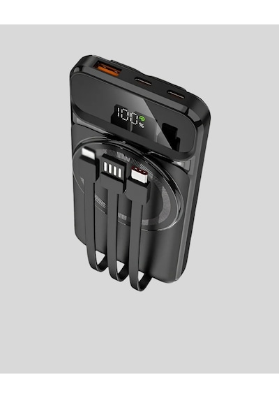 Hubrendy Tekno 10000 Mah Kablosuz Powerbank 15w Hızlı Şarj, Type-c Çoklu Çıkışlı Diğer
