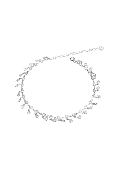 Brezza Lusso Jewelry Sallantılı Classical Su Yolu Gümüş Kadın Ayak Halhal Gümüş